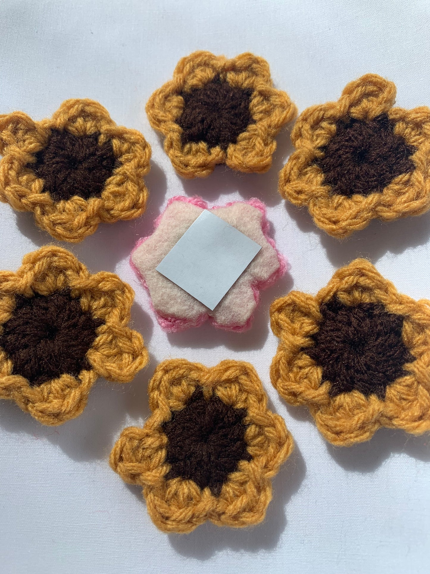 Crochet Flower Stickers