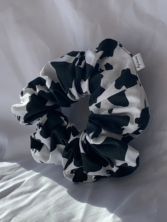 Cow Print Jumbo Scrunchie