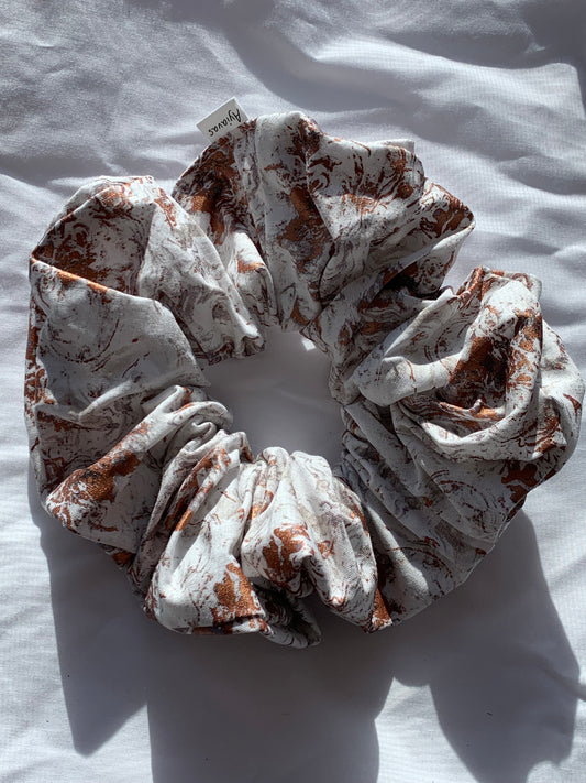 Gold Marble Jumbo Scrunchie