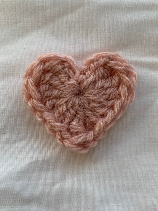 Light Pink Mini Heart Crochet Sticker