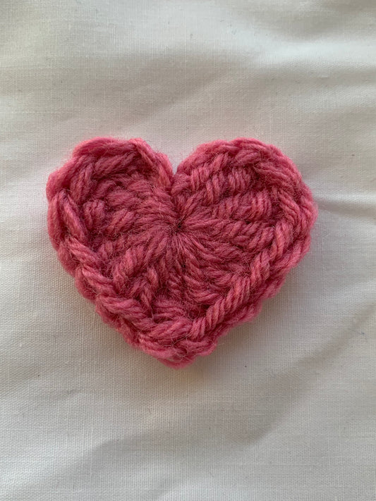 Pink Mini Heart Crochet Sticker