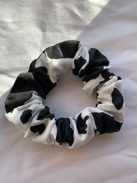 Cow Print Mini Scrunchie